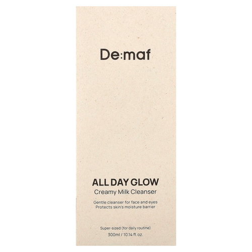 De:maf, All Day Glow, очищающее молочко-крем, 300 мл (10,14 жидк. унции)