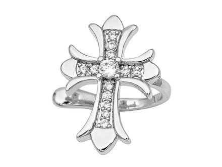 Кафф "Крест" 15мм, со стразами