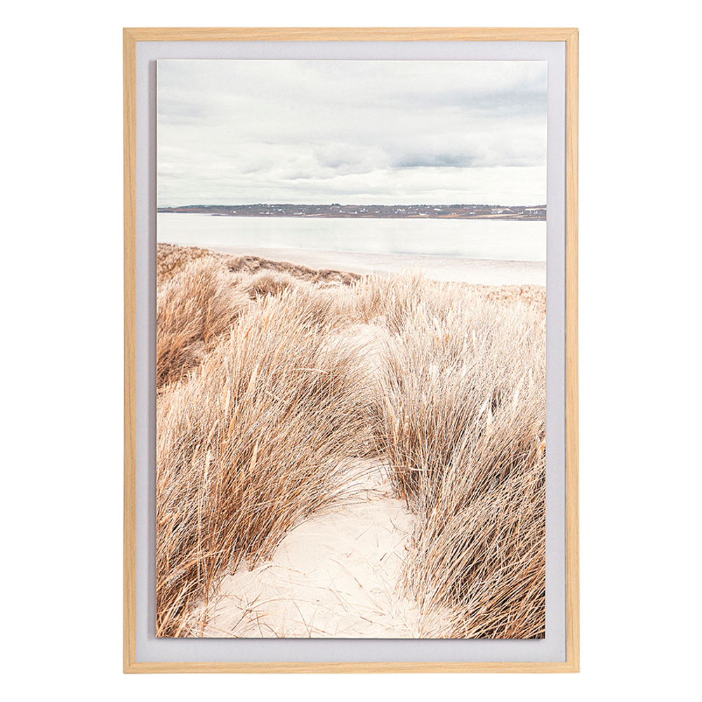Панно декоративное sand с бежевой рамой, 50х70 см