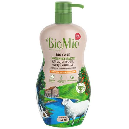 Средство для мытья посуды BioMio Bio-Care Мандарин, концентрат, 750 мл