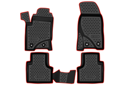 Коврики в салон для CHEVROLET NIVA 2009-2020, LADA NIVA I, Travel 2020-, внедорожник , 4 шт. (красный кант, полиуретан) KANT.NLC.52.17.210.RD