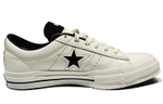 Converse one star leather Wear-resistant lightweight canvas shoes with same black and white stitching