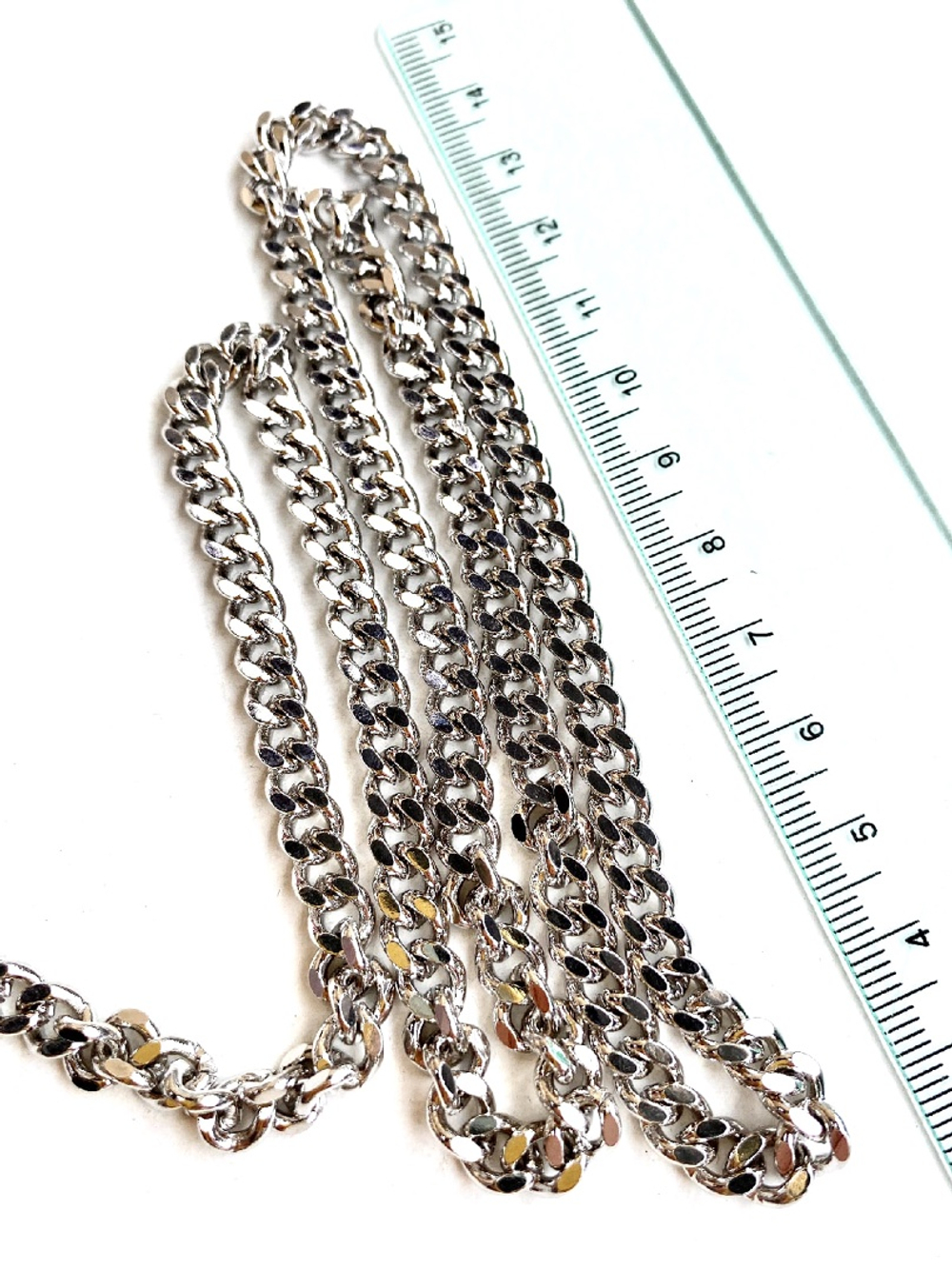 0463-6 Цепь плоская, 6мм, родий