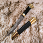 Нож казачий Пластунский с резьбой (латунь)