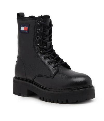 Кожаные ботильоны Tommy Jeans - черный(EN0EN02317)