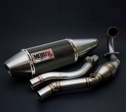 Full Exhaust System for Honda CRF250L-M-Rally (2012-2020). Made in Thailand. MOTO-X V.2 Carbon