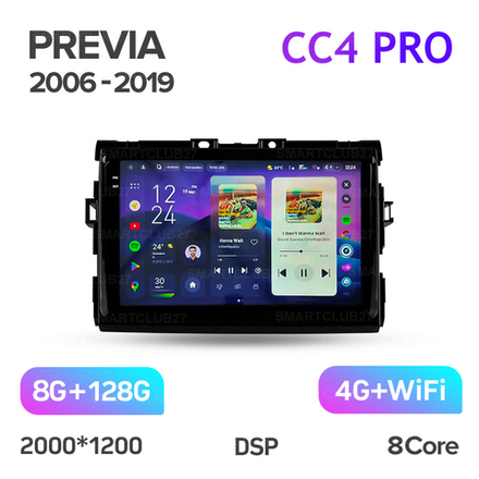 Teyes CC4 Pro 9" для Toyota Previa 2006-2019