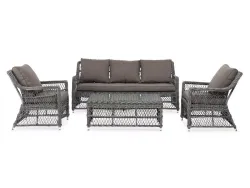 "Гранд Латте" лаунж-зона из искусственного ротанга, цвет графит