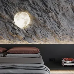 3084/DL PALE SN 117 Светильник пластик/белый/серый LED 48Вт 4000К D380 IP43 MOON