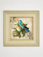 Картина интерьерная на холсте в раме "Птички" 30*30 см