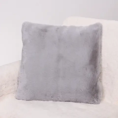 Чехол для декоративной подушки «SOFI», 43*43 см, иск. мех, цвет светло-серый