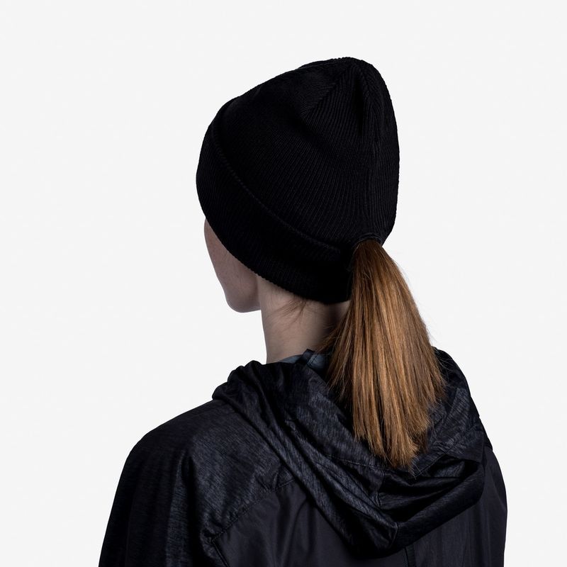 Шапка Buff Crossknit Hat Solid Black Фото 6