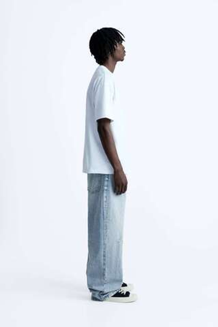 ZARA ДЖИНСЫ BAGGY FIT, ГОЛУБОЙ