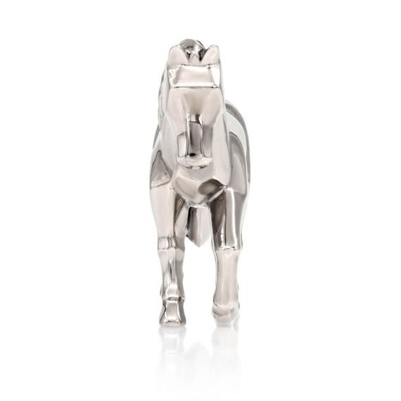 Статуэтка Лошадь - фигурка из бронзы с покрытием никелем, вид 7