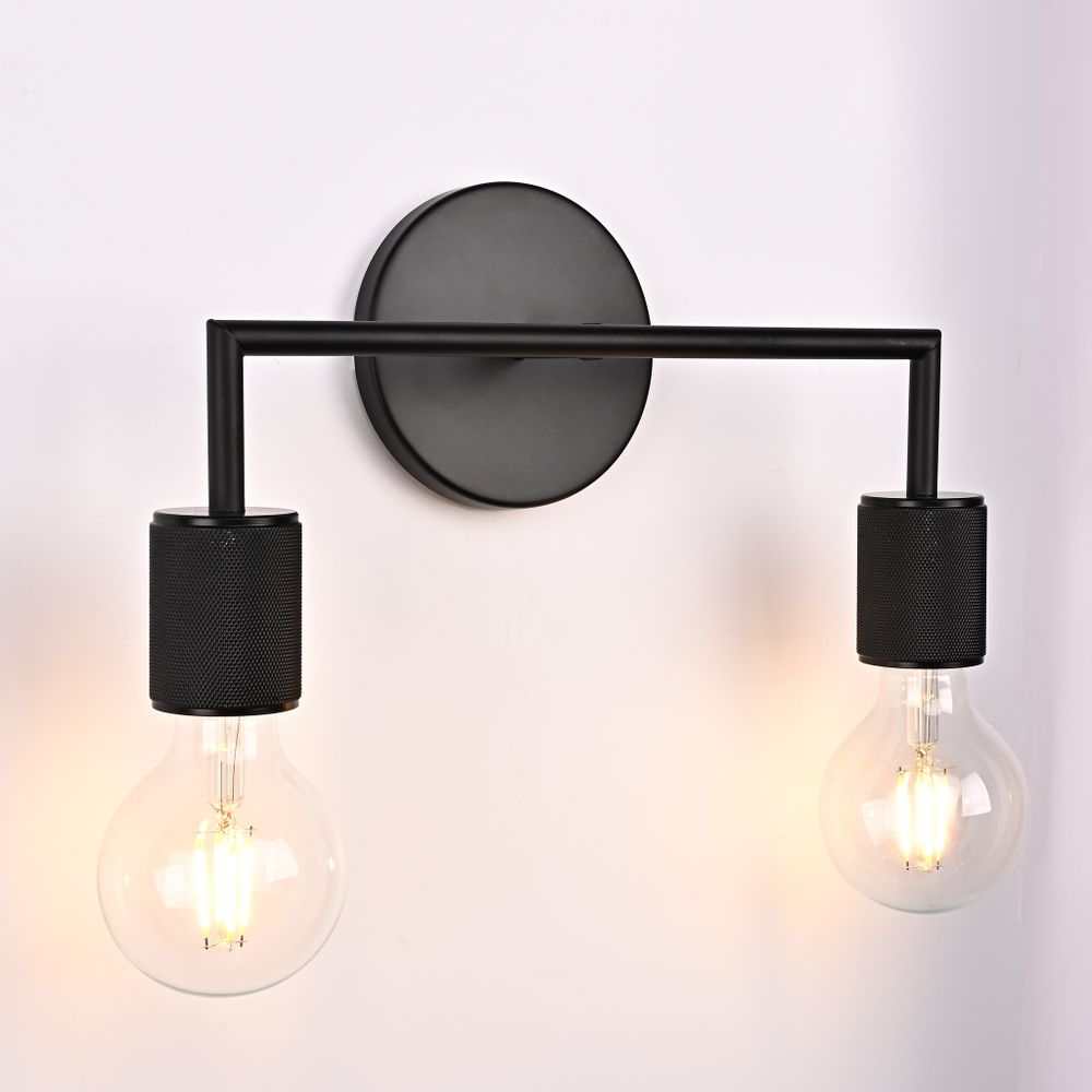 Бра Rh Utilitaire Double Sconce Black By Imperiumloft