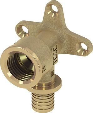 Уголок с креплением TECEflex 20x1/2" ВР с внутренней резьбой латунный (арт. 768520)