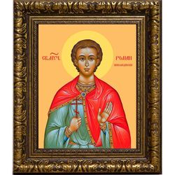 Роман Никомидийский мученик. Икона на холсте.