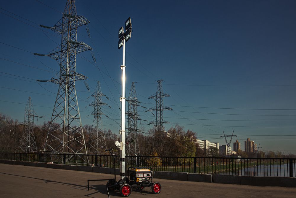 Осветительная вышка Аргус-М Одиссей 4X200 / 5 м - светодиодная