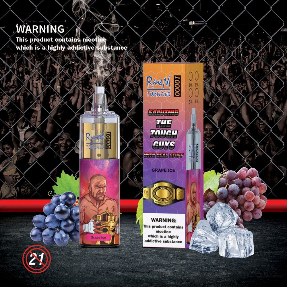 RandM Tornado 10000 - Grape Ice (5% nic)