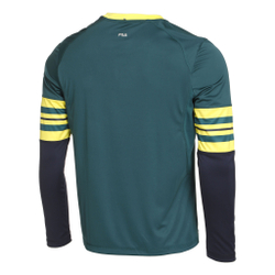 Мужское теннисное поло Fila Tom Long Sleeve Men - Dark Green, Black