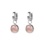 Подвесы на серьги с розовым кварцем