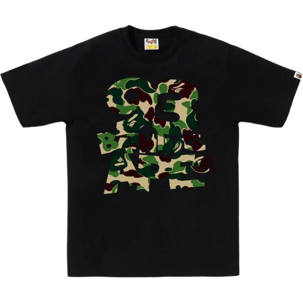 A Bathing Ape Bathing Ape Abc Camo Fw25 Футболка черный зеленый