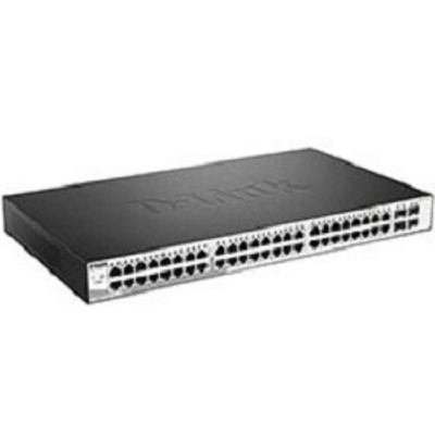 Коммутатор D-Link DGS-1210-52/ME/B1A Управляемый L2 коммутатор, 48x1000Base-T, 4x1000Base-X SFP, AC 220В/DC 12В(с возможностью мониторинга статуса питания коммутатора)