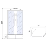 Душевая кабина River Desna XL 120/90/44 MT L