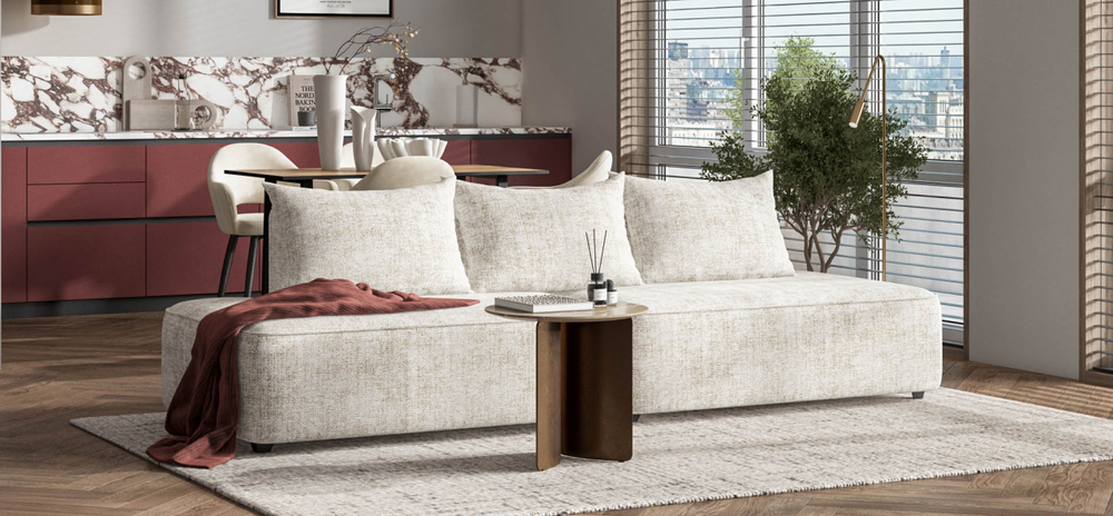 Диван Кинг Твин Шенилл Смарт кварц