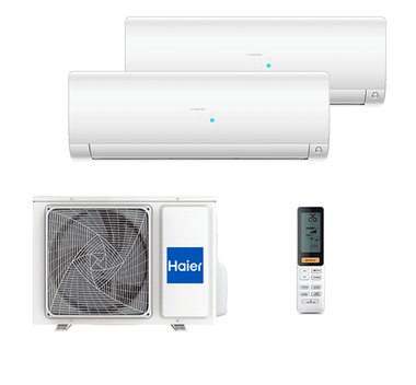 Мульти сплит-система Haier на 2 комнаты (35+35 кв.м.) FLEXIS White