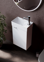 Тумба с раковиной Sancos Mini, 35.5 см., эмаль белый, MN35WL