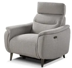 Кресло-реклайнер Level, серое букле