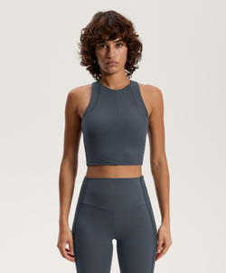 Oysho Майка Comfortlux, антрацитовый/голубой