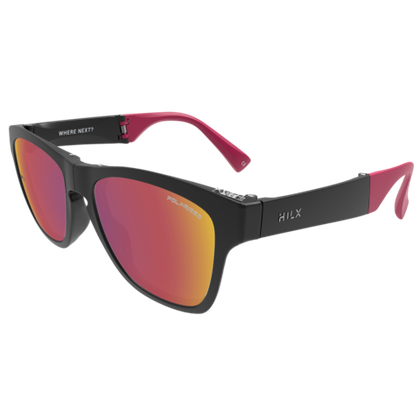 Спортивные очки HILX Unfold Matt Dark Volcano / Red Polarized Lens