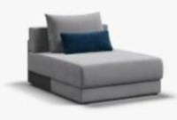 Ричмонд Модуль оттоманка Велюр Монолит сталь