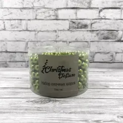 Пластиковые бусы Гигант 1,4 см.*5 м., зеленый, Christmas DeLuxe (88154)