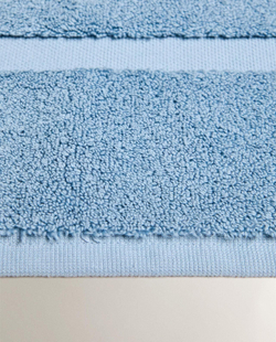 Zara Home - Нескользящий коврик для ванной из мягкой махровой ткани, синий, 60x90 см