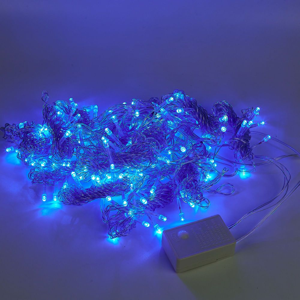 ULD-C3020-160-DTA BLUE IP20 Занавес светодиодный. 3х2м. 160 светодиодов. Синий свет. Провод прозрачный. TM Uniel