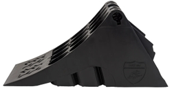 Черный противооткатный упор для грузового автомобиля