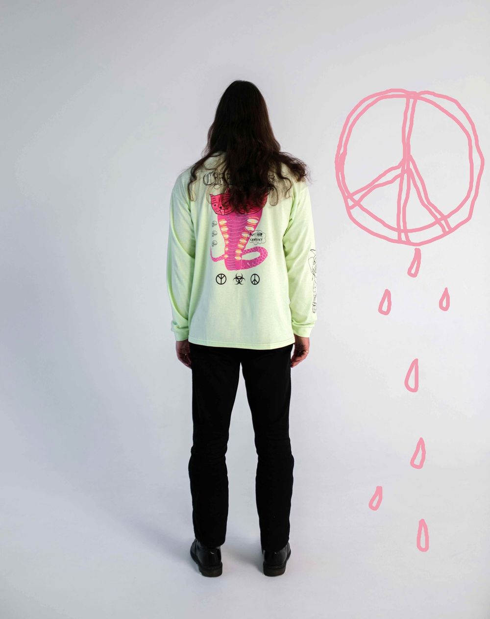Купить Лонгслив Creepy Clothing Змеекот Салатовый Лонгслив Creepy Clothing Змеекот Салатовый