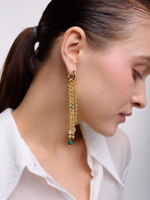 Серьги "Night" с малахитом Gold