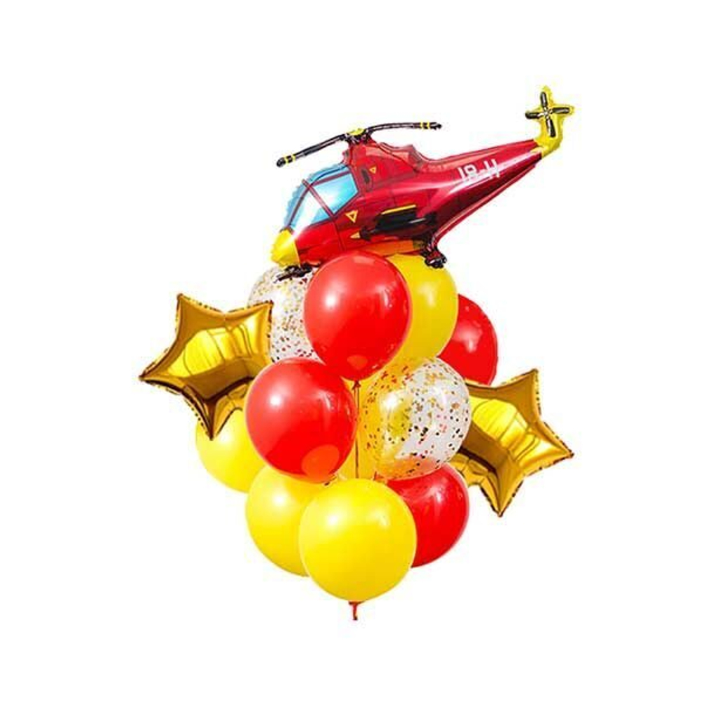 Композиция из шаров "Красный вертолёт"