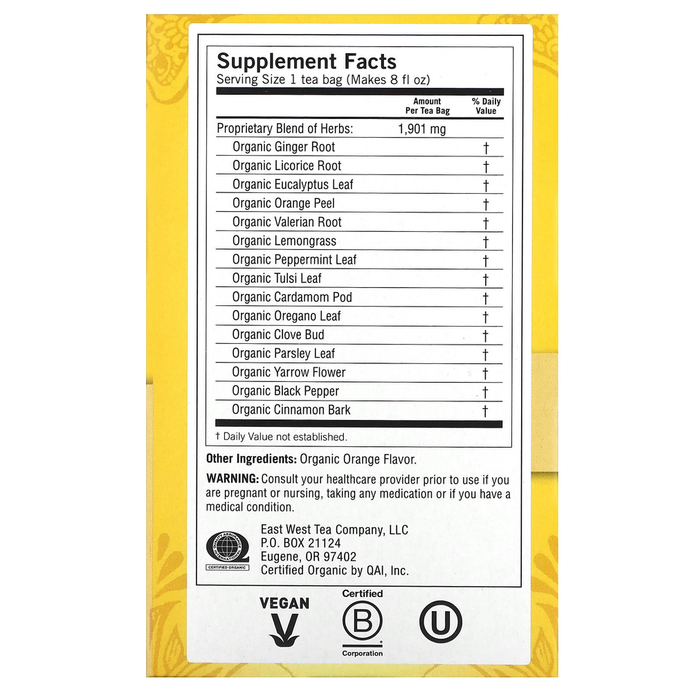 Yogi Tea, Органический, Cold Season, без кофеина, 16 чайных пакетиков, 1.12 унций (32 г)
