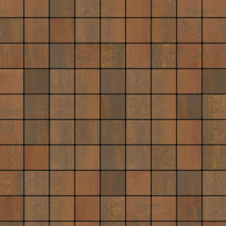 Тротуарная плитка КВАДРАТ 100х100 мм - Листопад гладкий Арабская ночь