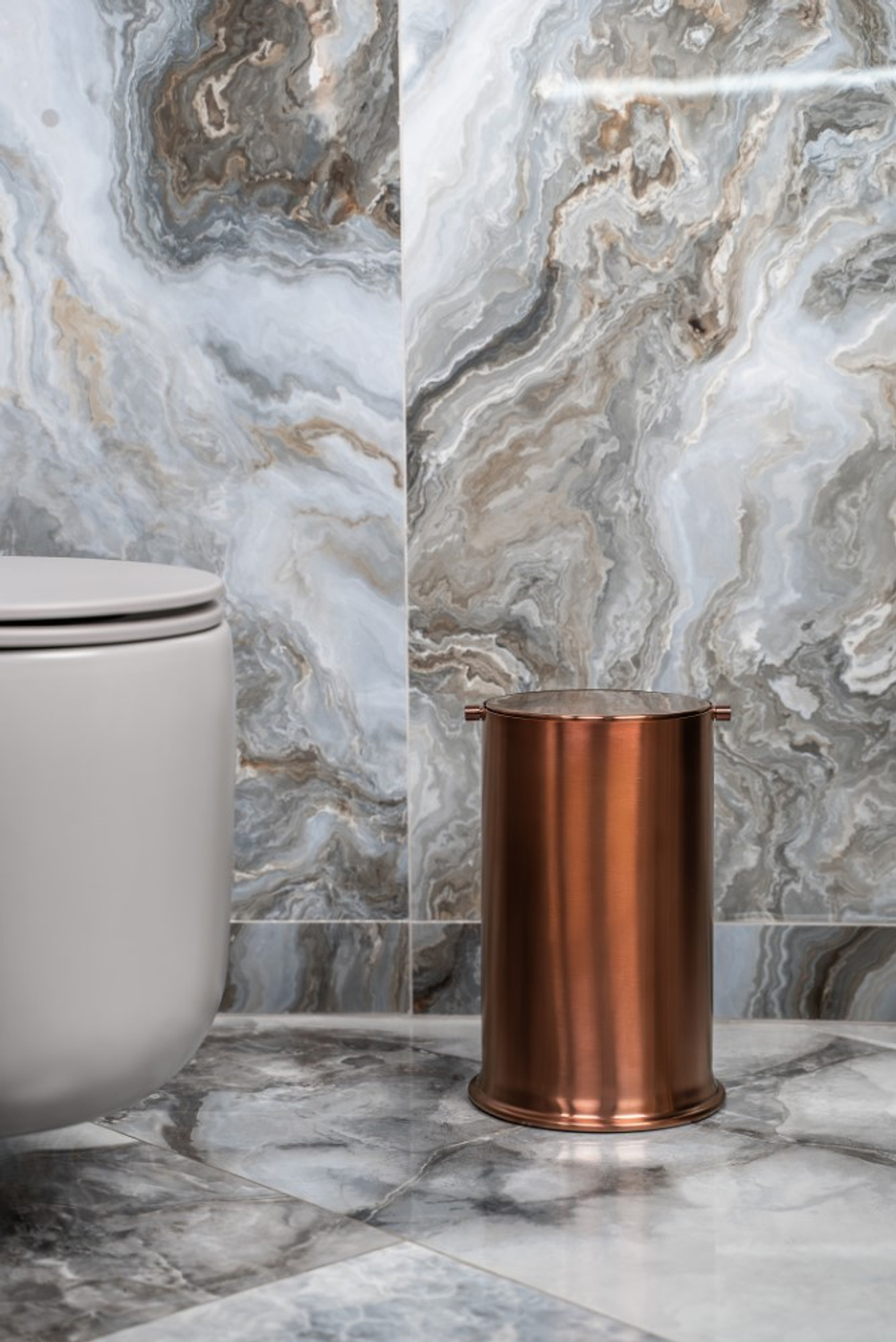 Ведро для мусора с вращающейся крышкой Copper Brushed