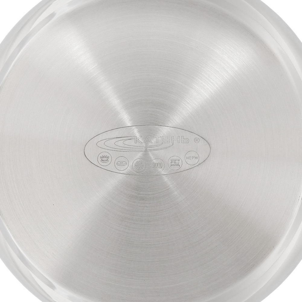 Ковш нерж, 1.6 л, крышка стекло, индукц, Катунь, Ника, КТ02-К