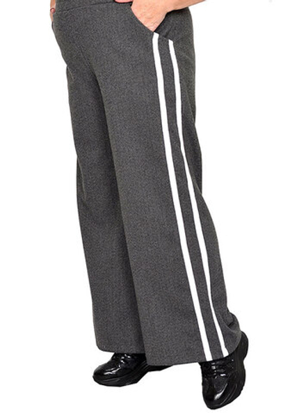 Брюки широкие с лампасами Дымка