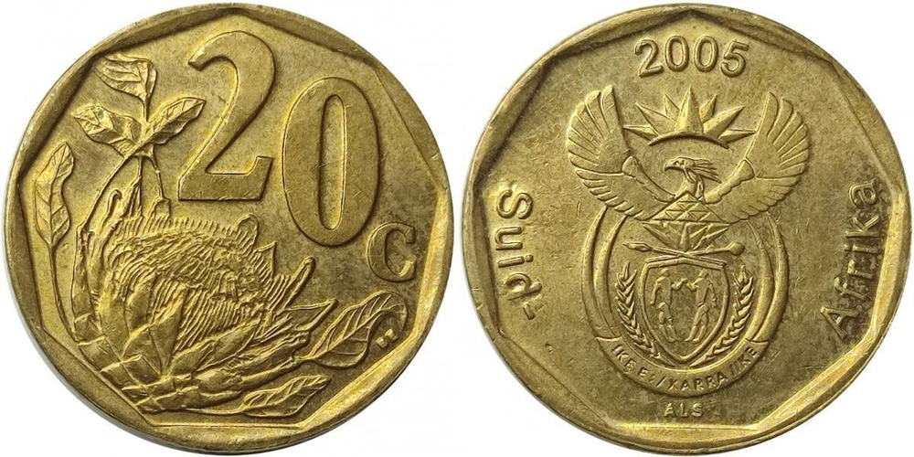 ЮАР 20 центов, 2005 SUID-AFRIKA XF