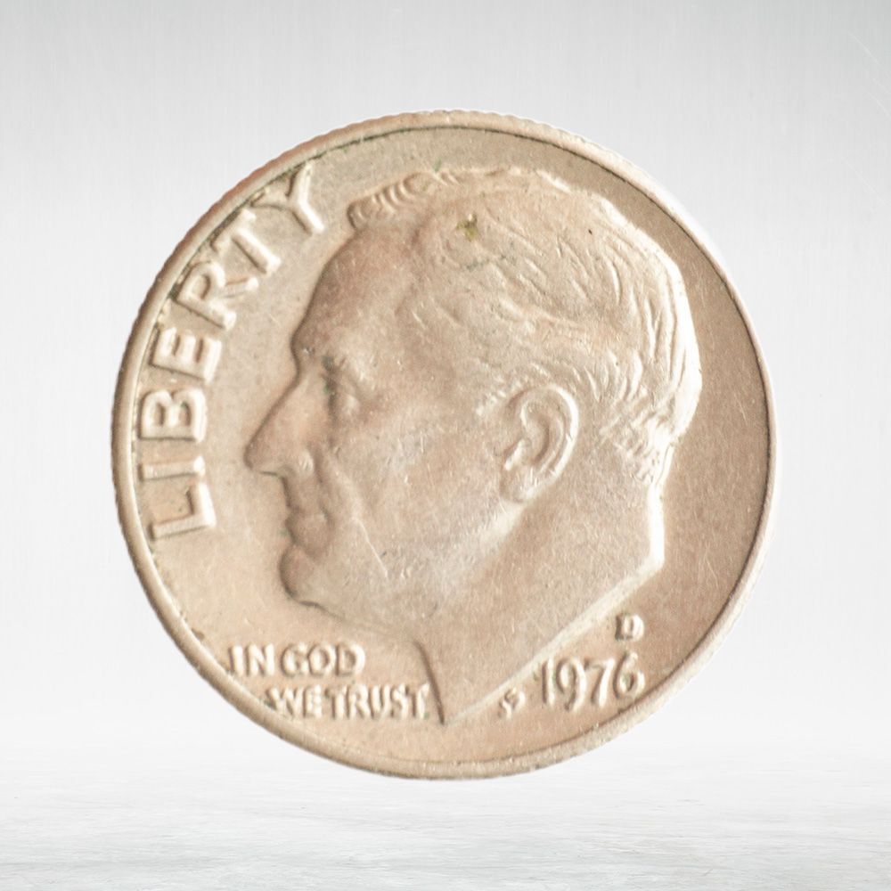 USA, 1 Dime, 1976 - Roosevelt Dime (D), XF