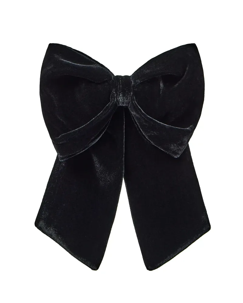 Mirella, заколка - бант из черного бархата